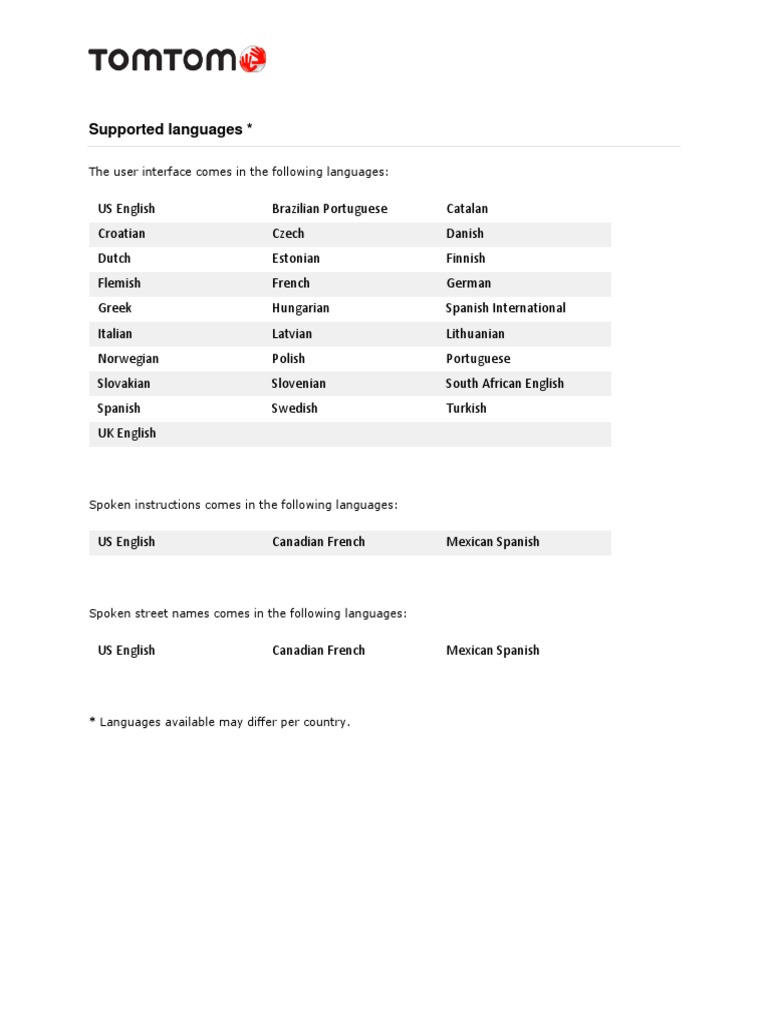 Supported Languages and Services Overview | PDF | Business | Computers