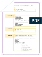 Plan de Evaluación Educación Estética A-2016