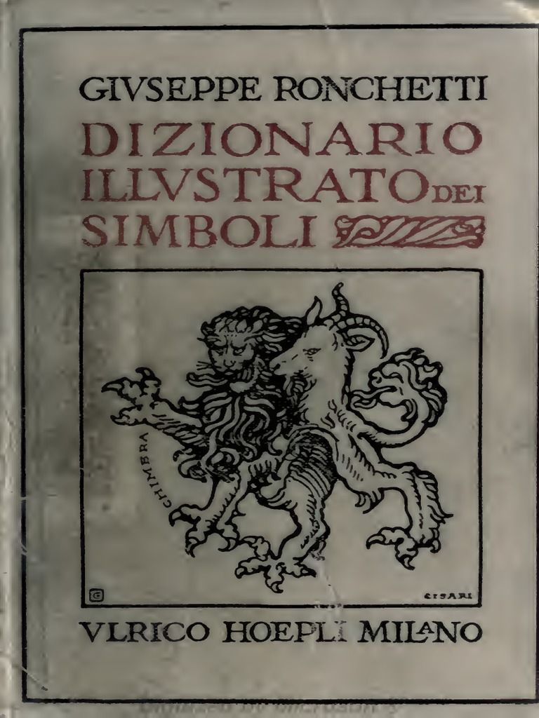Ronchetti HOEPLI Dizionario Illustrato Dei Simboli 1922 PDF