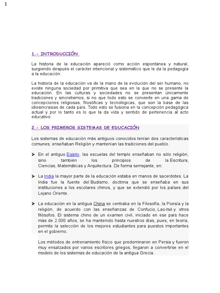 Historia de la Educación: Resumen y Análisis | PDF | Historiografía ...