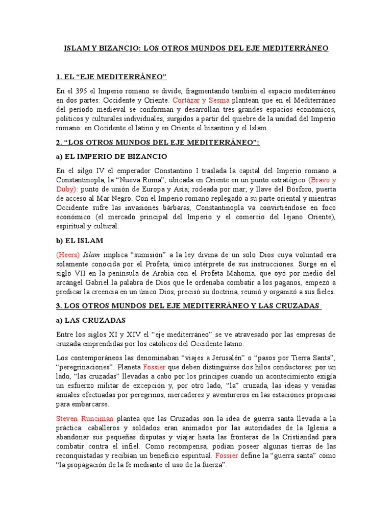 Bizancio e Islam | PDF | imperio Bizantino | Cruzadas