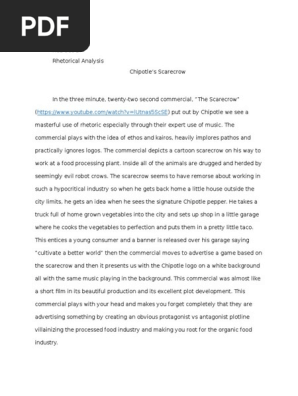 rhetorical analysis-chipotles scarecrow