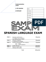 Sample Test 1 INSEAD SPANISH TEST 