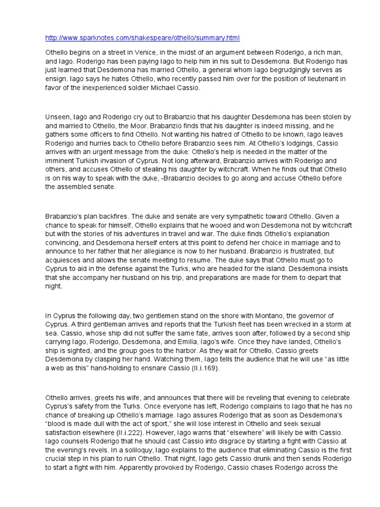 Othello summary essay picture