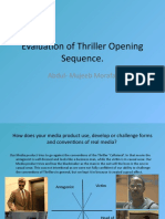 Evaluation of Thriller Opening Sequence