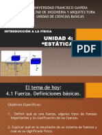 Unidad 4 Estatica Definicion Fuerza