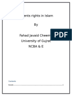 Rights of Parents Assignment by Fahad Javaid Cheema