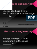 Electronics Engineering: Energy Band Gap Size For Semiconductors Is in The Range - Ev