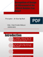 Pattern Recognition of Benign Nodules at Ultrasound of