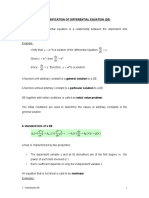 n1 - Classification of Differential Equation