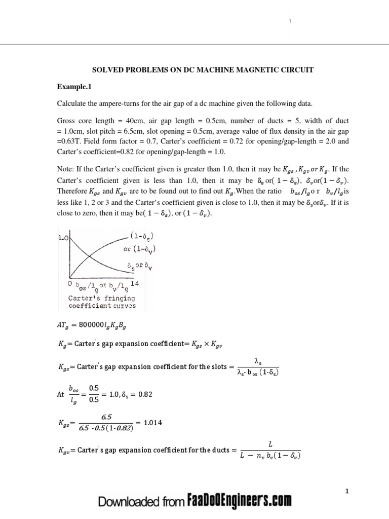 Solved Problems on DC Machine Circuits | PDF | Magnetization | Electricity