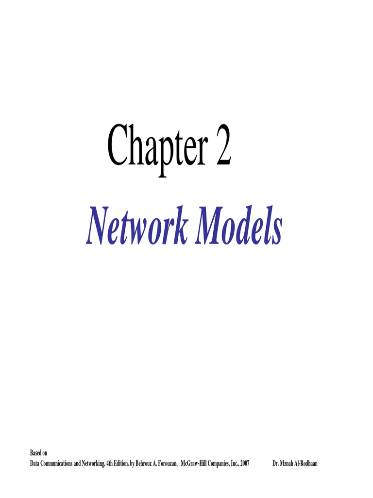 Chapter 2 Network Models 2 PDF Osi Model Network Topology