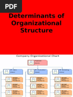 Determinants of Organizational Structure