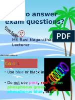 How To Answer Exam Questions