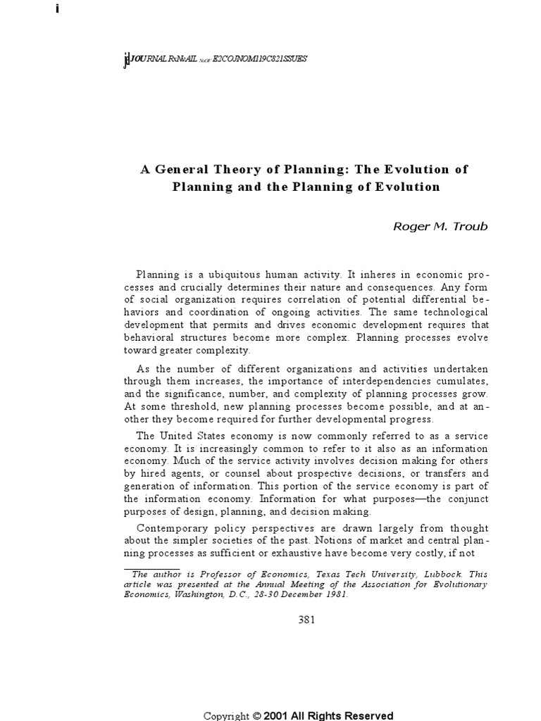 001 A General Theory of Planning PDF Evolution System