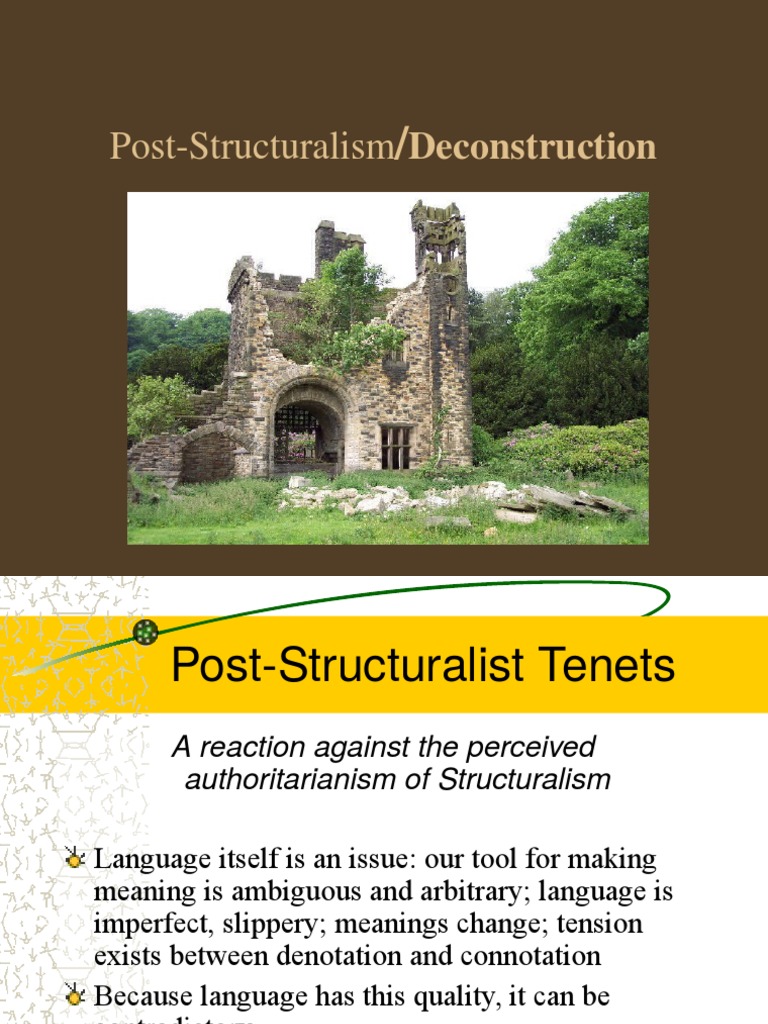 Understanding Post-Structuralism and Deconstruction | PDF