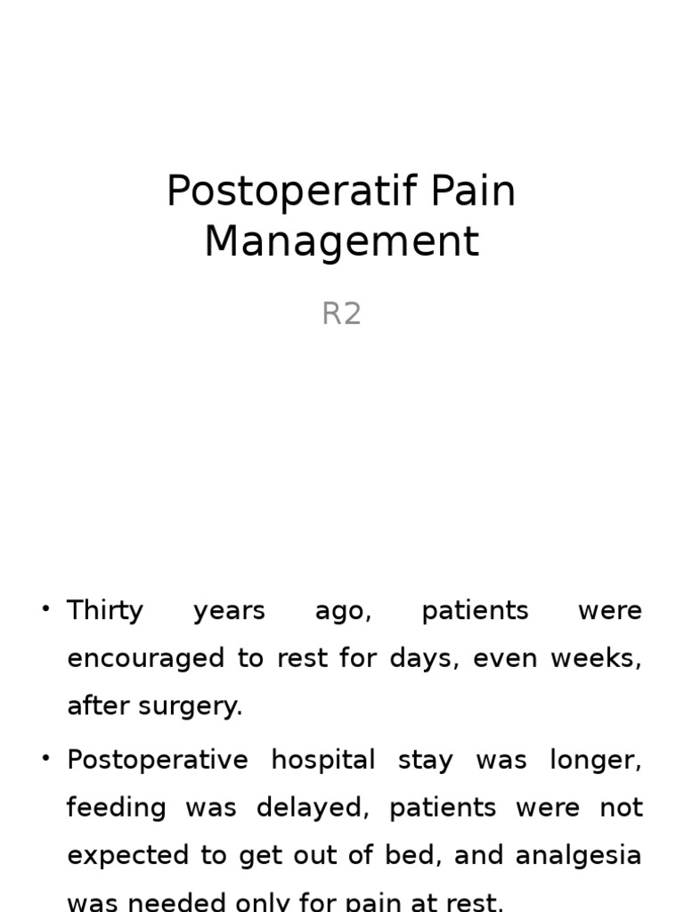 Postoperative Pain Management Strategies | PDF | Analgesic | Pain ...