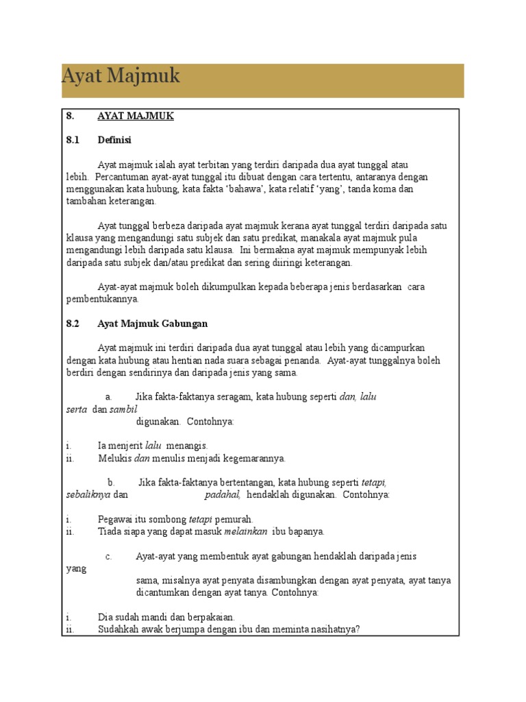 Ayat Majmuk Pdf