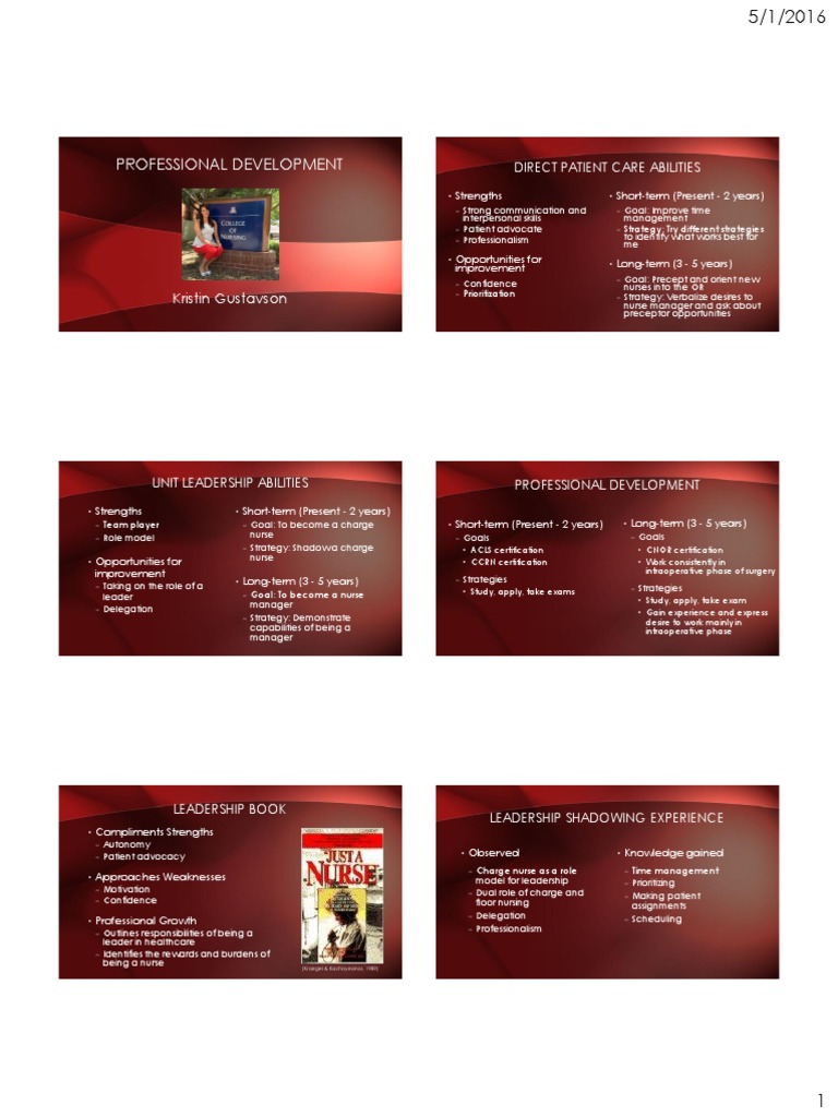 Professional Development Powerpoint 6 Slides Per Page | PDF | Nursing ...