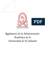 Reglamento Administracion Academica UES