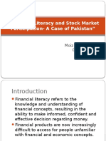Financial Literacy and Stock Market Participation-A Case of Pakistan