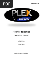 Plex For Samsung App Manual v1016