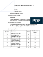 Evaluation System of Mathematics Std X (MH-state board)