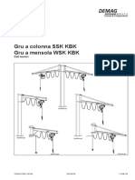 Gru A Colonna SSK KBK Gru A Mensola WSK KBK: Dati Tecnici