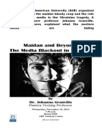 Maidan and Beyond: The Media Blackout in Ukraine' - Dr. Johanna Granville