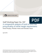 Staff Working Paper No. 597: A Comparative Analysis of Tools To Limit The Procyclicality of Initial Margin Requirements