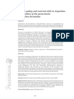 Foreign Policy and External Debt in Argentina. The Position of The Government of Cristina Fernández