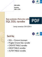 SQL DDL Naredbe PDF