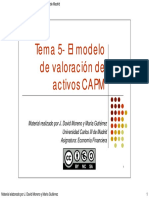 Valoracion de activos capm