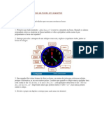 Atividade para Ensinar As Horas em Espanhol