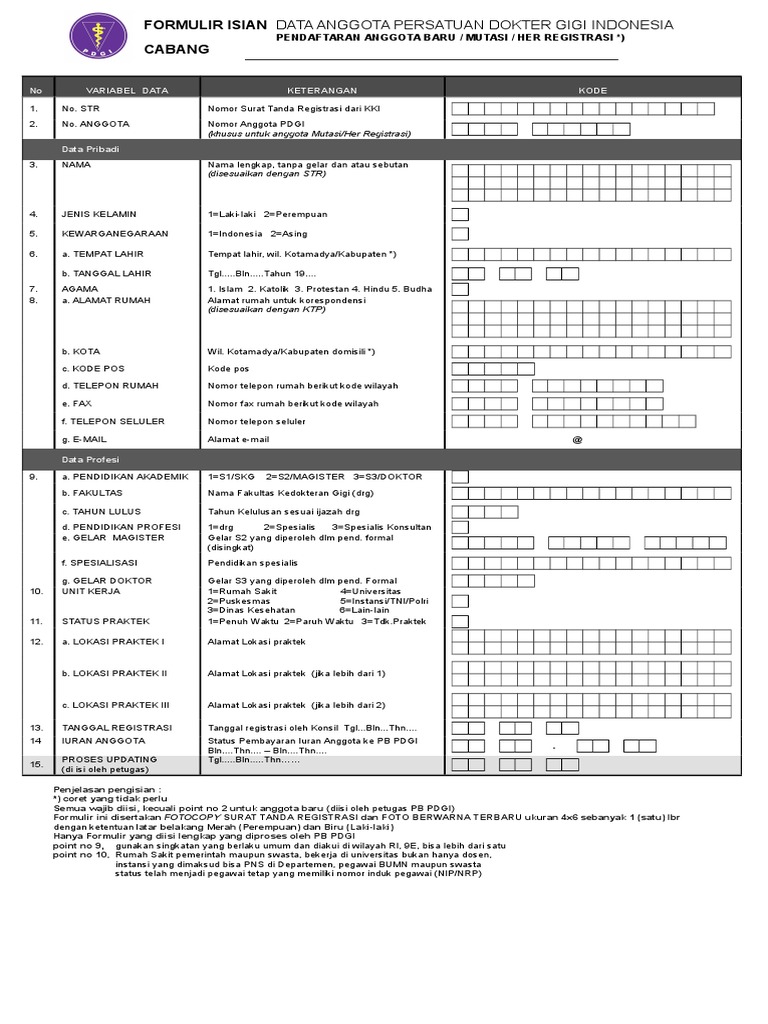 Form Pengajuan KTA