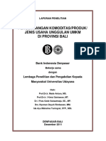 Laporan Penelitian KPJU Unggulan UMKM Bali Tahun 2012