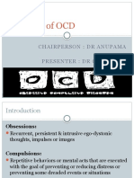 Etiology of OCD: Chairperson: DR Anupama Presenter: DR Chandini