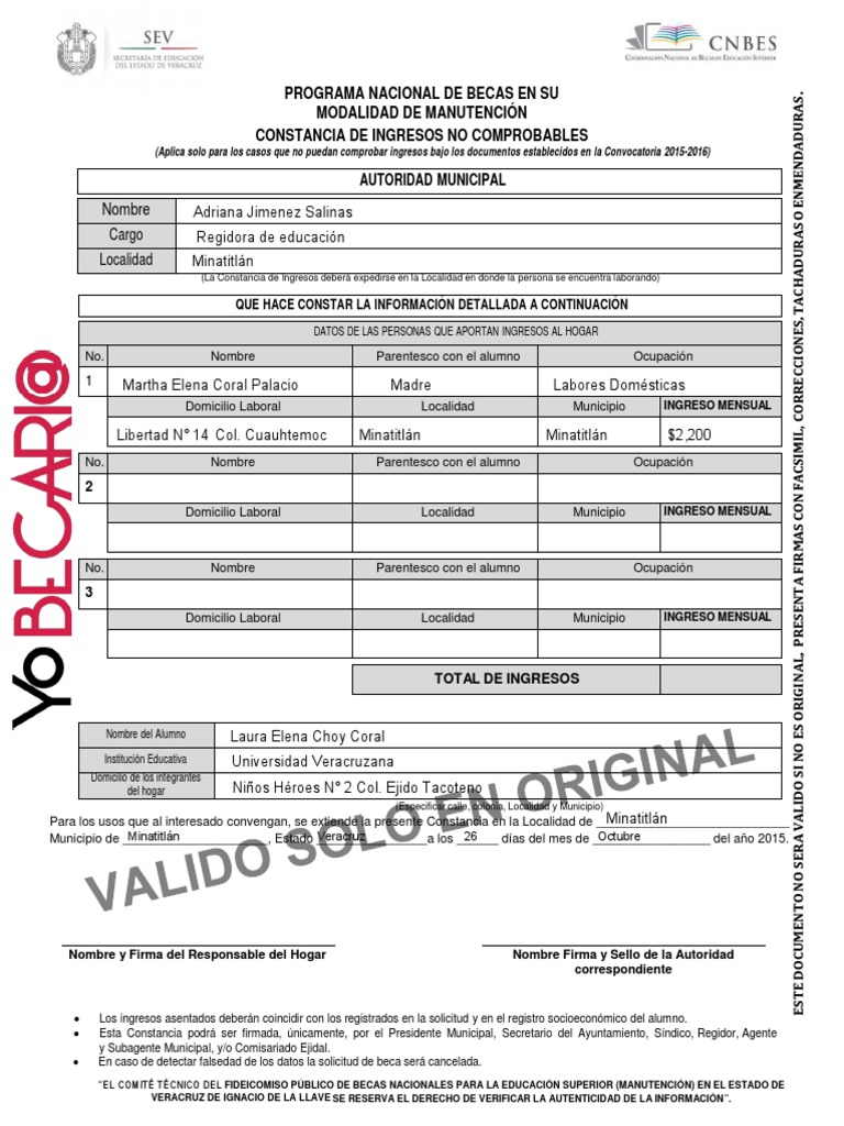 Nombre: Programa Nacional De Becas En Su Modalidad De 