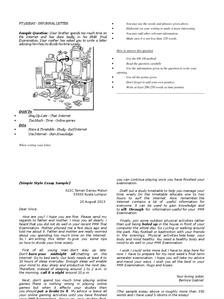 PT3 ESSAY - Informal Letter | Sleep | Science