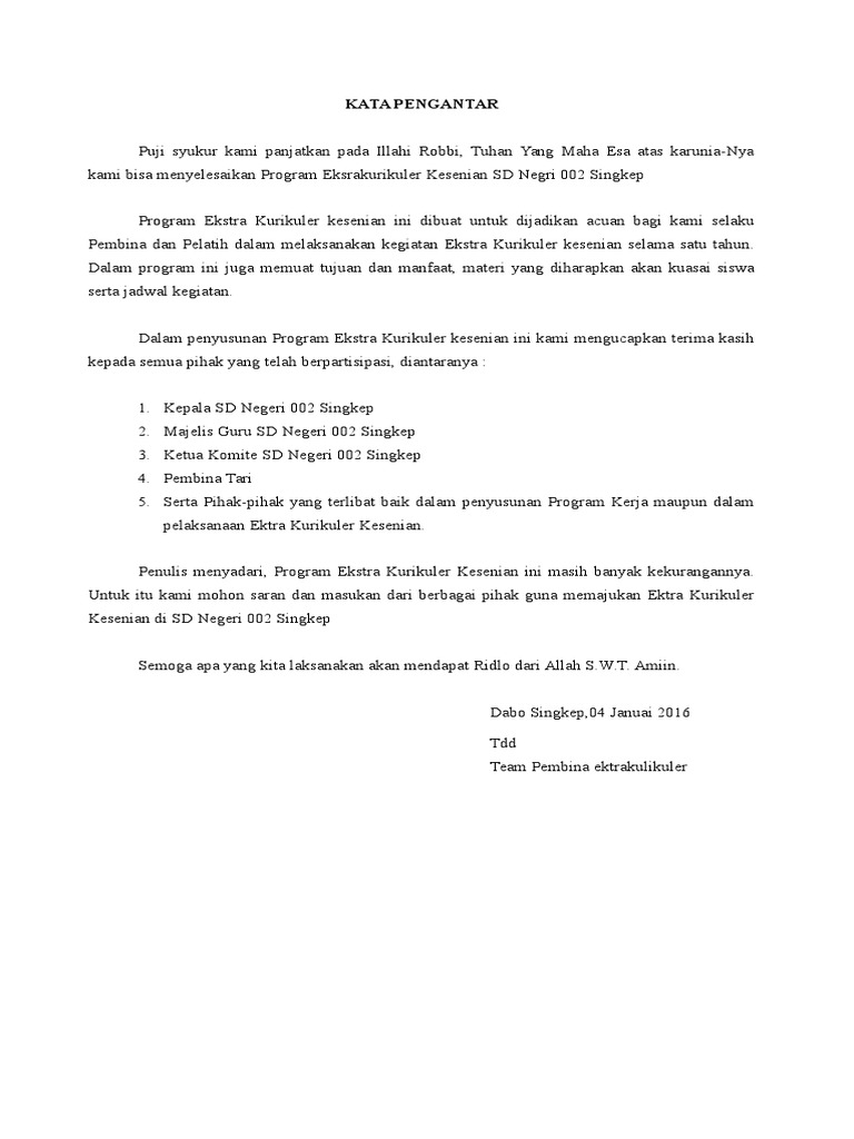 Program Kerja Seni Musik