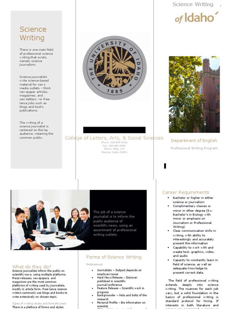 Science Writing Careers Explained | PDF