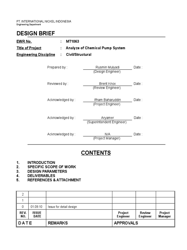 MT1063C01 Design Brief Civil Engineering Engineering