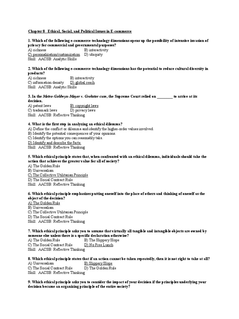 Chapter 8 Ethical Digital Millennium Copyright Act Trademark