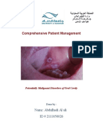 Comprehensive Patient Management: Name: Abdulhadi Al Ali ID # 2111050026