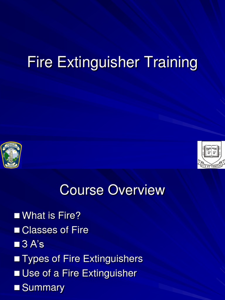 Fire Extinguisher Training Overview | PDF