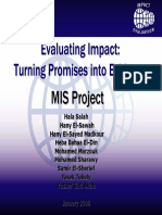 Evaluating Impact: Turning Promises Into Evidence