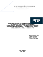 As Diferencas Entre as Normas Contabeis e Fiscais Decorrentes Da Introducao Das Normas Internacionais de Contabilidade