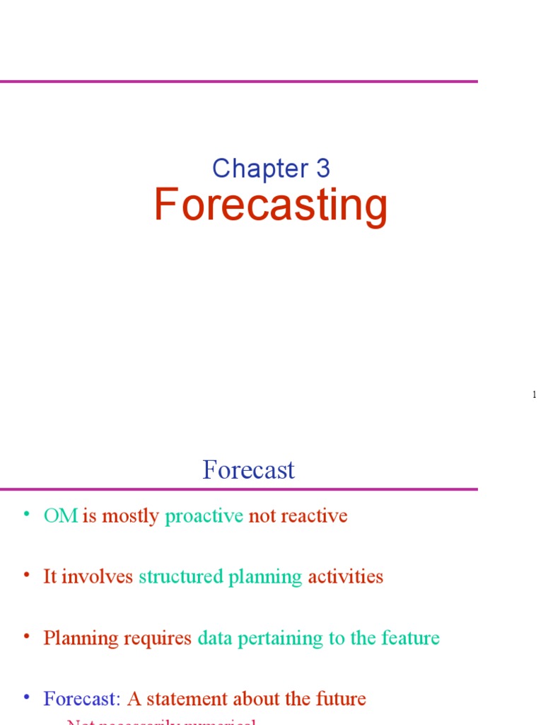 Forecast | PDF | Forecasting | Mathematical And Quantitative Methods ...