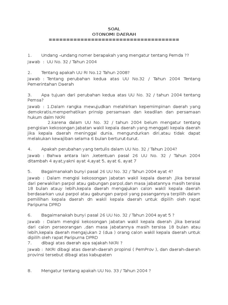 Soal Cerdas Cermat Pkn Smp Dan Jawabannya - Guru Paud