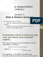 Risk and Return